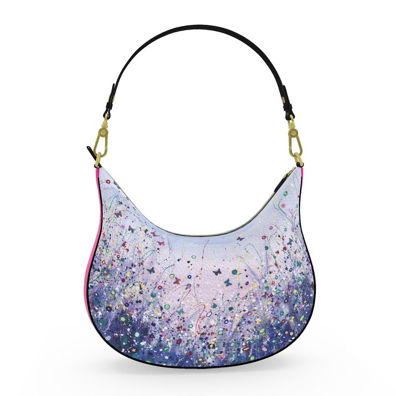 Curve Leather Bag Blue Hue