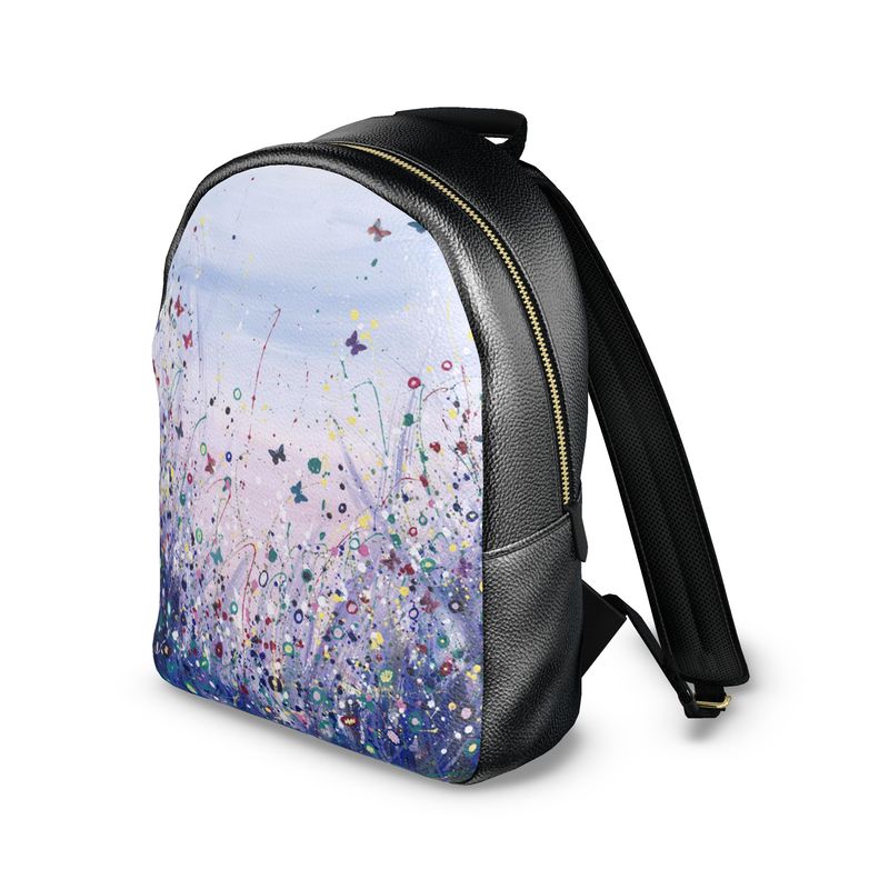blue bird leather backpack Luxury Leather Backpack Blue Bue – Tracey Thornton Art