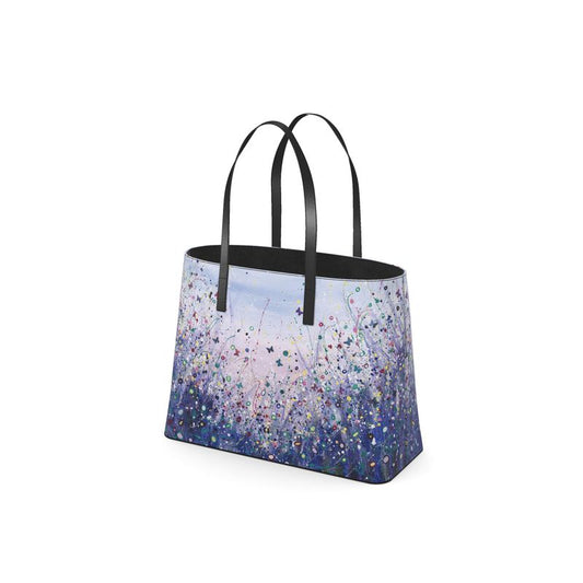 Essential Leather Tote Bag Blue Hue