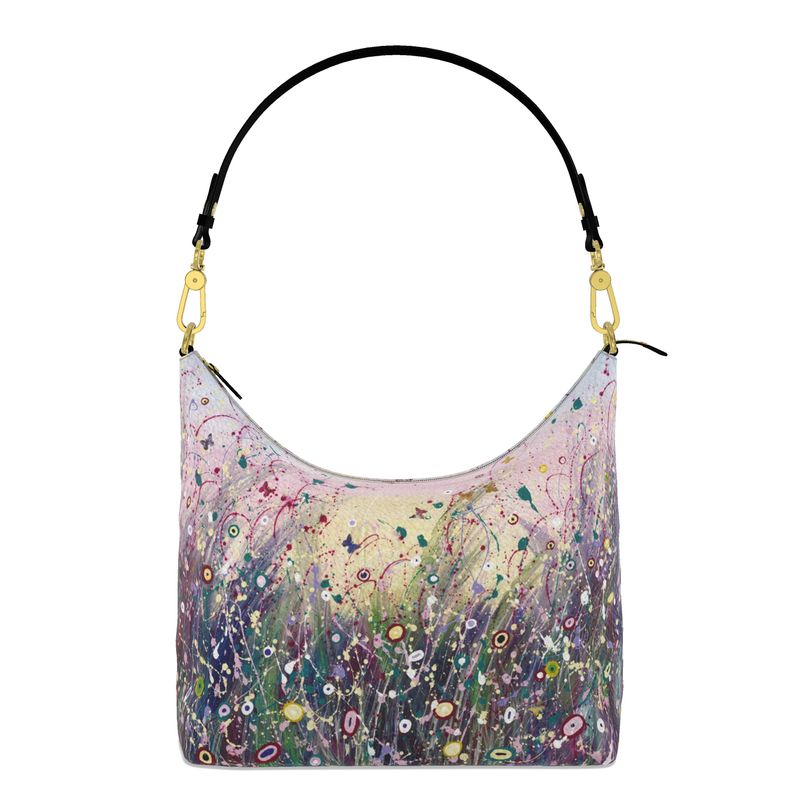 Square Leather Bag Pastel Dance