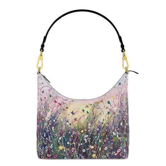 Square Leather Bag Pastel Dance