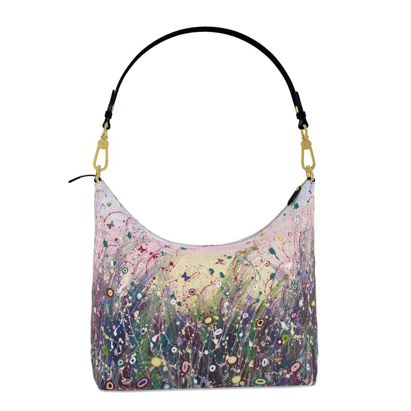 Square Leather Bag Pastel Dance