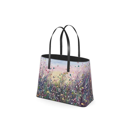 Essential Leather Tote Bag Pastel Dance