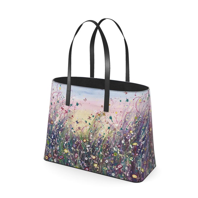 Essential Leather Tote Bag Pastel Dance