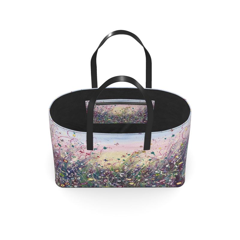 Essential Leather Tote Bag Pastel Dance