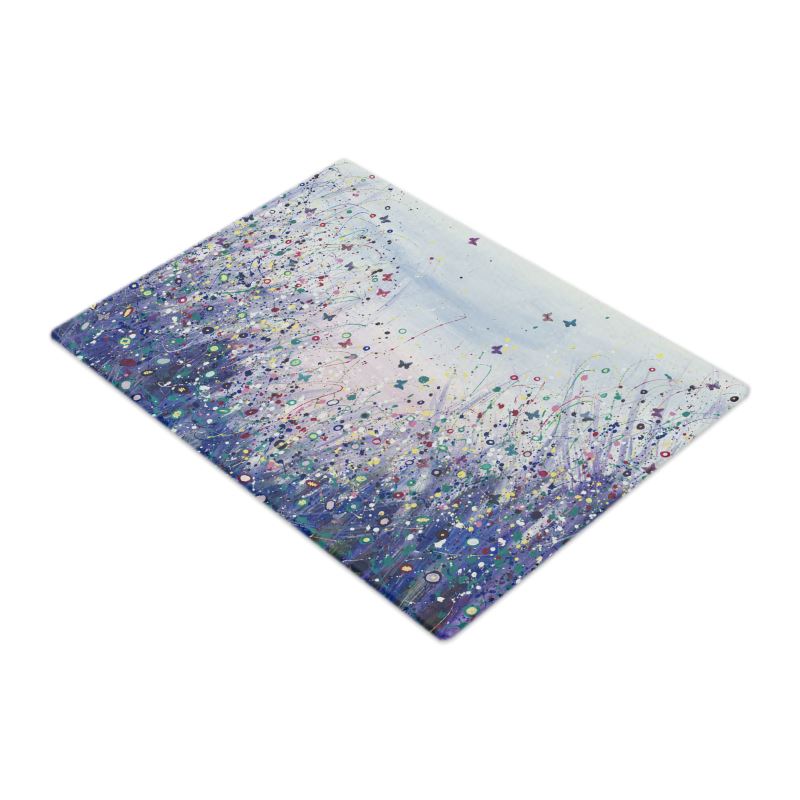 Glass Chopping Board Blue Hue