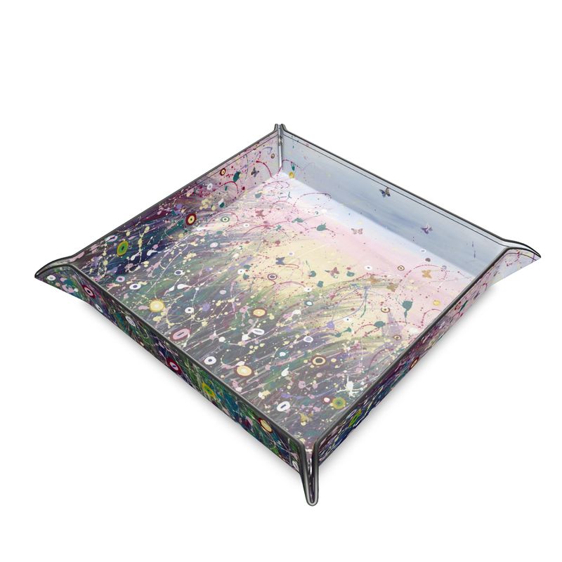 Leather Trinket Tray Pastel Dance