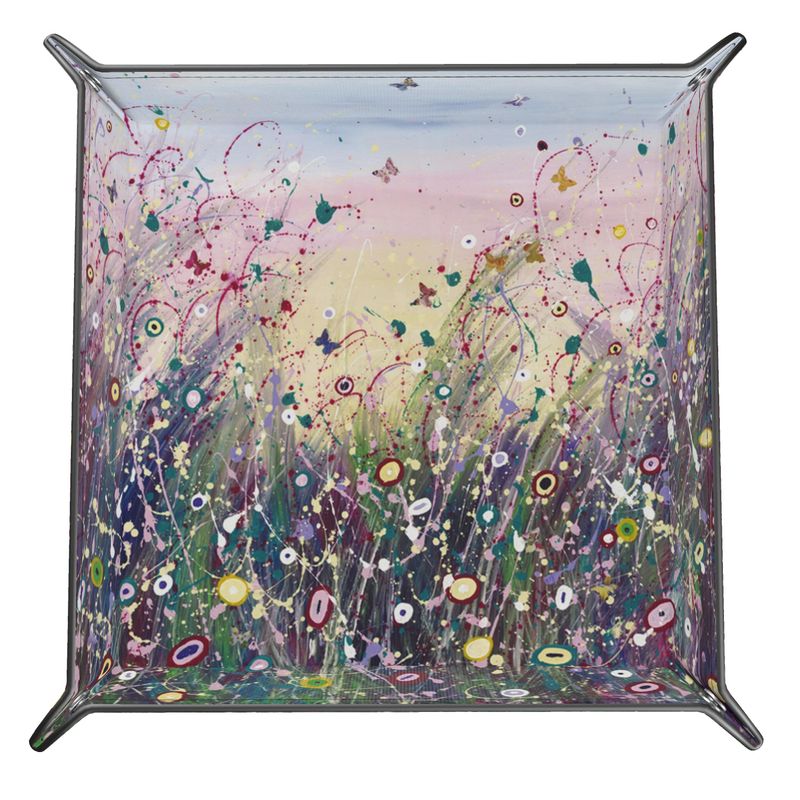 Leather Trinket Tray Pastel Dance